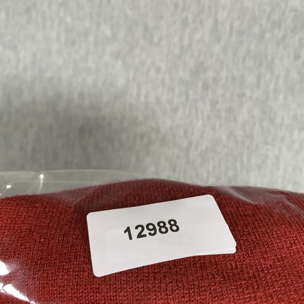 Dache Sweater Mens XL Red V Neck Acrylic Knit Pullover Lightweight Long Sleeve